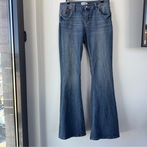 Blue Asphalt Denim bell bottom flare Jeans